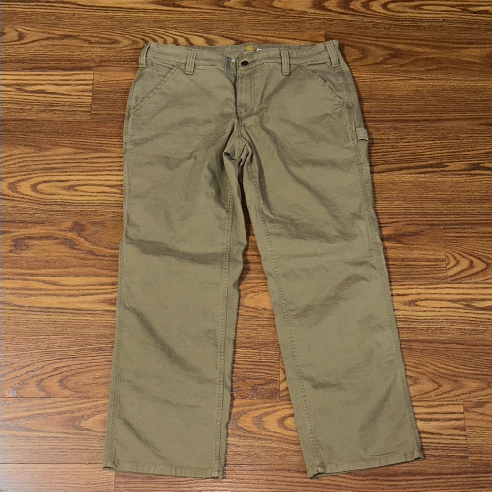 Carhartt‎ Canvas Brown Original Fit Carpenter Women Size 14 Short